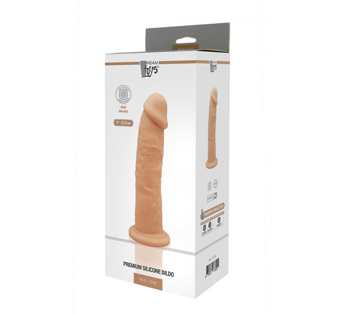 Фаллоимитатор Термоактивный реалистичный REAL LOVE Dream Toys, телесный
