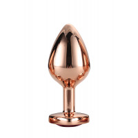 Dt21790 анальна пробка з серцем GLEAMING LOVE ROSE GOLD PLUG MEDIUM