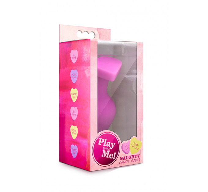 Анальный плаг PLAY WITH ME CANDY HEART BE MINE PINK
