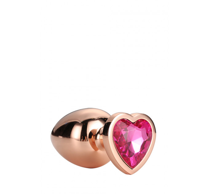 DT21790 Анальная пробка с сердцем GLEAMING LOVE ROSE GOLD PLUG MEDIUM
