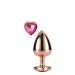 DT21790 Анальная пробка с сердцем GLEAMING LOVE ROSE GOLD PLUG MEDIUM