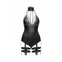 Боді ошейн з ланцюжками F109 Noir Handmade M