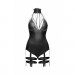 Боди + ошейн с цепочками F109 Noir Handmade M