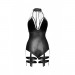 Боди + ошейн с цепочками F109 Noir Handmade M