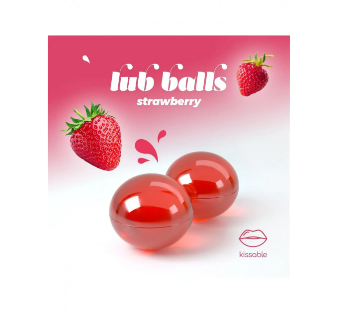 Бразильские шарики Crushious LUB BALLS со вкусом клубники 2 шт. по 3 гр.