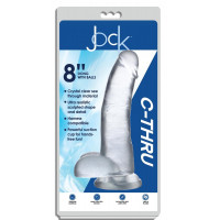 Фаллоимитатор реалистичный на присоске Jock C-Thru прозрачный, 23 см