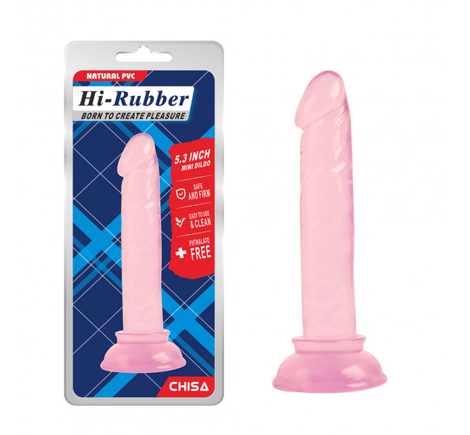 Фалоімітатор міні анально-вагінальний Chisa Hi-Rubber Mini Dildo, рожевий