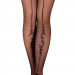 Колготки с декоративным узором сзади Ballerina's Secret и открытым доступом, черные, L/XL