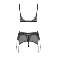 Комплект Obsessive Shibu 3-pcs set black L/XL