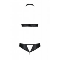 Комплет із відкритим бюстом MALWIA SET WITH OPEN BRA black S/M - Passion