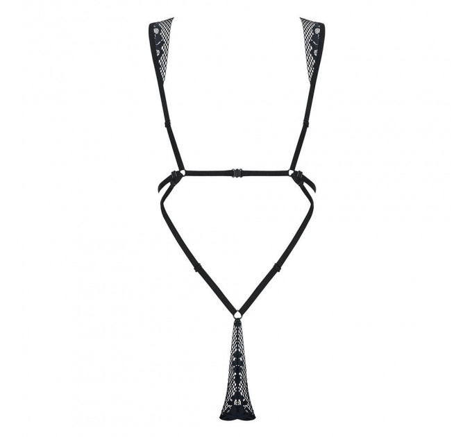 Кружевное боди Obsessive Figurea, черный, S/M