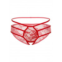 Кружевные трусики с открытой интимной зоной Jade Daring Intimates, красные, S/M