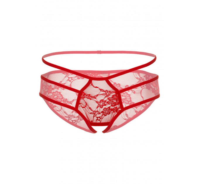 Кружевные трусики с открытой интимной зоной Jade Daring Intimates, красные, S/M