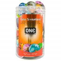Набір презервативів латексних ONE Color Sensations різнокольорові (ціна за упаковку, 100 шт.)