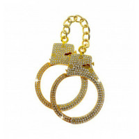 Наручники золотые Taboom Bondage in Luxury Diamond Wrist Cuffs украшенные камнями