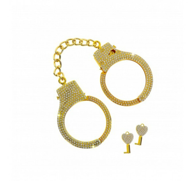 Наручники золотые украшенные камнями Diamond Wrist Cuffs Gold Taboom