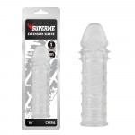 Насадка рельєфна Chisa SuperMe Extra Texture Sleeve із закритою головкою, прозора