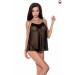 Пеньюар прозрачный MELANIA CHEMISE black S/M - Passion