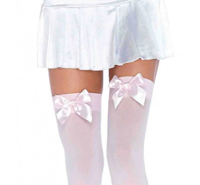 Розовые нейлоновые чулки Leg Avenue