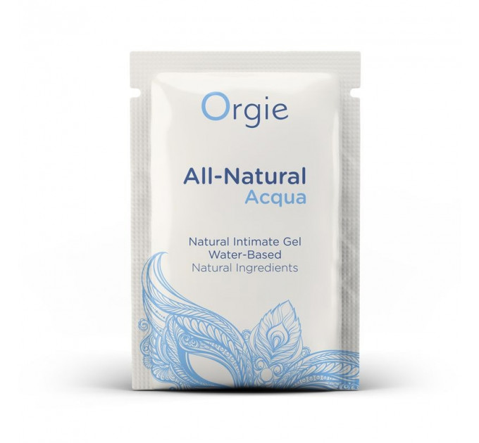 САШЕТ/Лубрикант на водной основе гладкий и шелковистый ALL-NATURAL Acqua, 2 мл Orgie