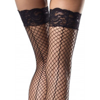 Сексуальные чулки в сетку Leg Avenue с бантиками, черные, O/S