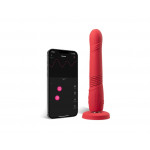 Смарт вибратор-пульсатор Lovense Gravity красный 23.4х3.7 см