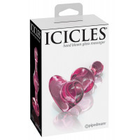 Стеклянная анальная пробка сердце Pipedream Icicles № 75
