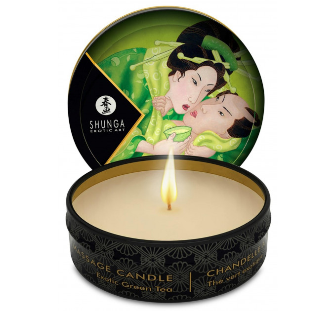 Свеча для массажа Shunga Zenitude Exotic Green Tea c ароматом зеленого чая, 30 мл