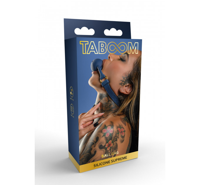 Силиконовый кляп-шарик Taboom Silicone Supreme, синий