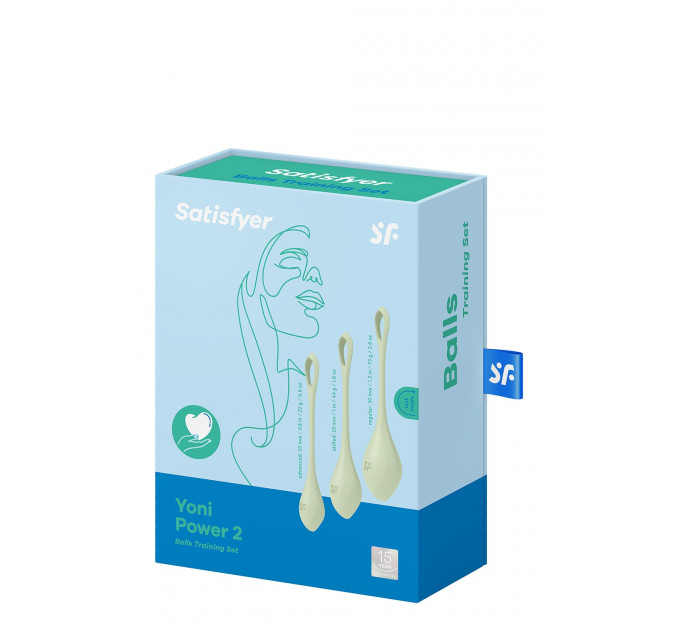 Набор вагинальных шариков Satisfyer Yoni Power 2 light, зеленый