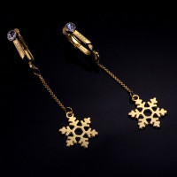 Прикраси для клітора та статевих губ non-pierced clitoral jewelry dangle with snowflake UPKO
