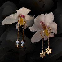 Прикраси для клітора та статевих губ non-pierced clitoral jewelry dangle with snowflake UPKO