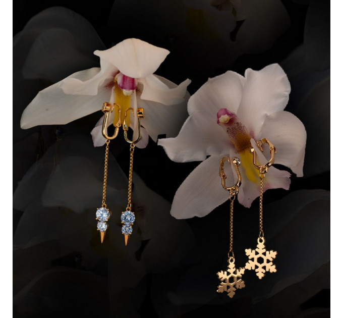 Прикраси для клітора та статевих губ non-pierced clitoral jewelry dangle with snowflake UPKO