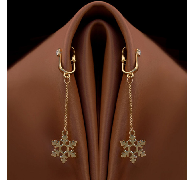 Прикраси для клітора та статевих губ non-pierced clitoral jewelry dangle with snowflake UPKO