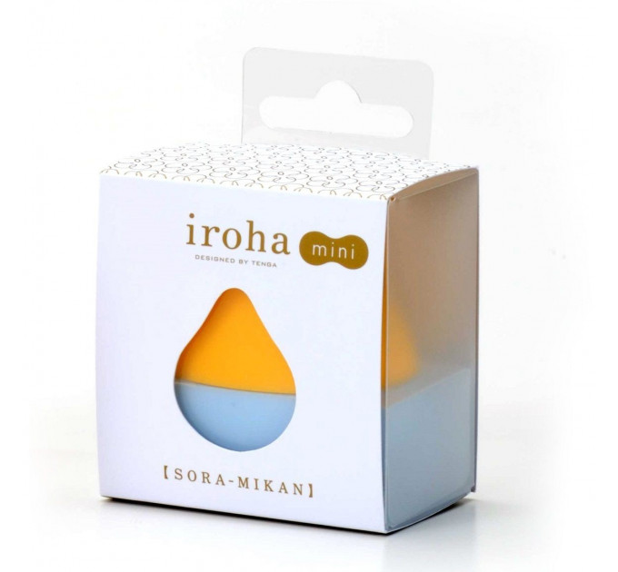 Вибратор для клитора Iroha Mini, желто-голубой