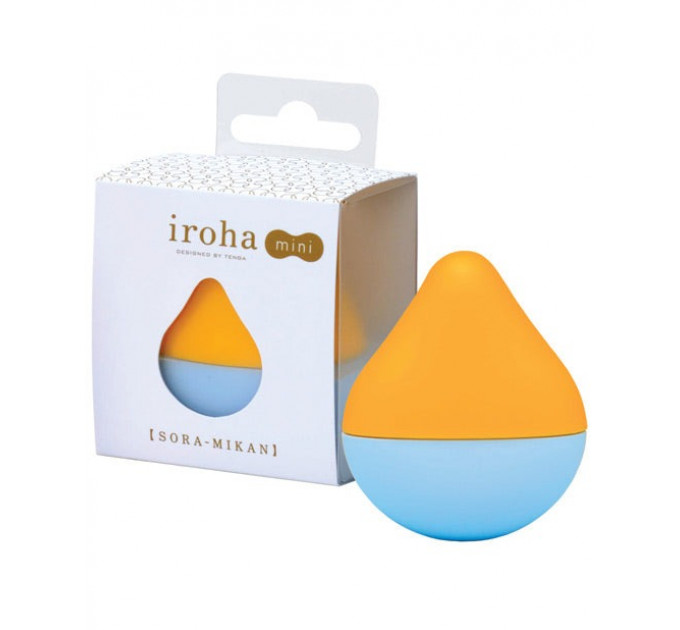 Вибратор для клитора Iroha Mini, желто-голубой