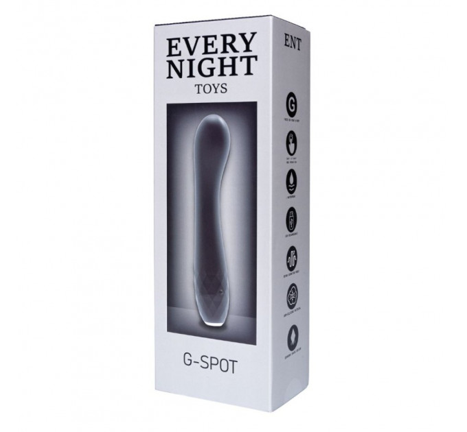 Вибратор для точки G с подсветкой Every Night Toys, черный