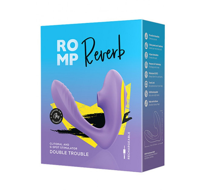 Вибратор двойной стимуляции ROMP REVERB, сиреневый
