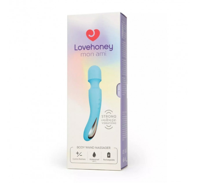 Вибратор-микрофон Lovehoney Mon Ami body для тела, голубой