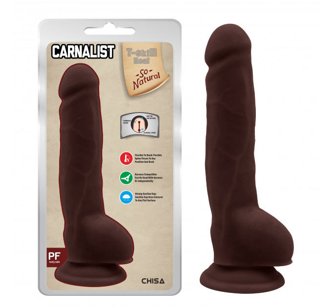 Фаллоимитатор с хребтом Chisa Carnal Pleasure Brown