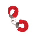 Наручники с мехом MAI No.38 METAL FURRY HANDCUFFS RED