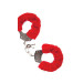 Наручники с мехом MAI No.38 METAL FURRY HANDCUFFS RED