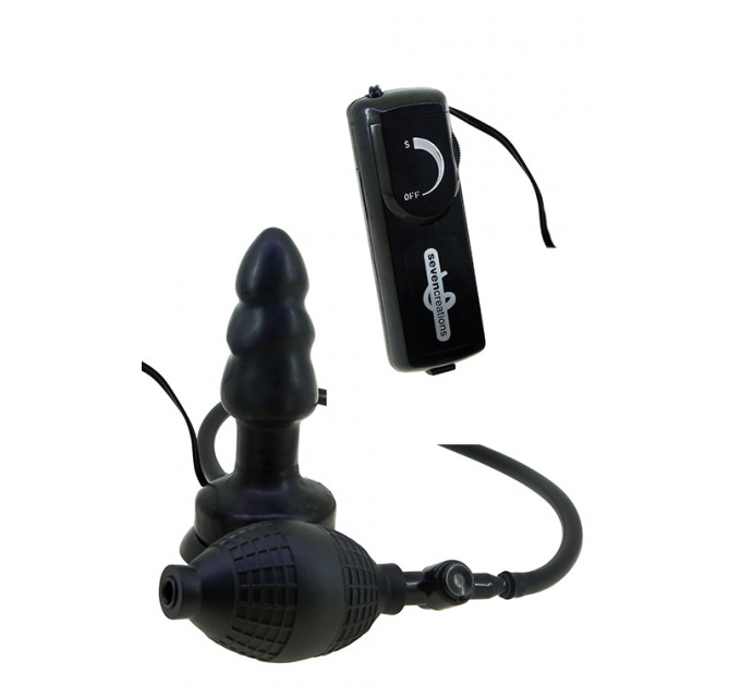 Надувной анальный плаг с вибрацией THE KNIGHT INFLATABLE VIBRATING PLUG