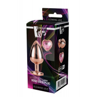 Анальна пробка з серцем GLEAMING LOVE ROSE GOLD PLUG LARGE