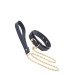 Ошейник с поводком BONDAGE COUTURE COLLAR AND LEASH BLUE