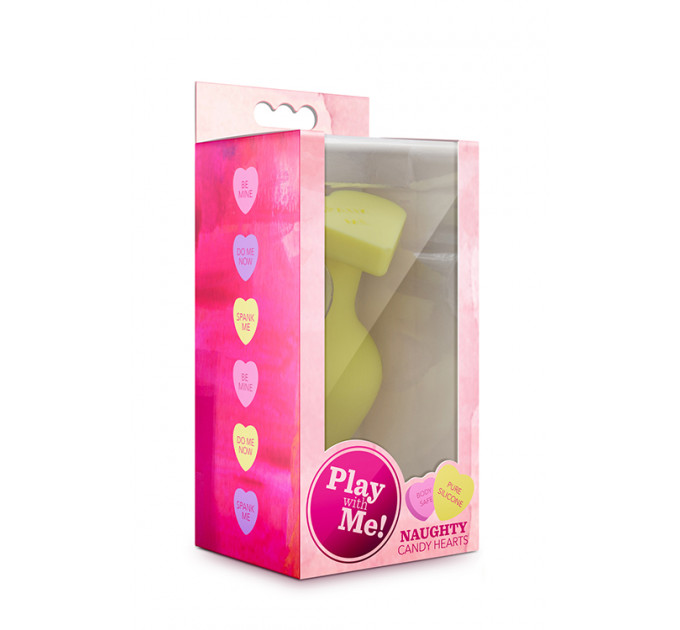 Анальний плаг PLAY WITH ME CANDY HEART SPANK ME YELLOW
