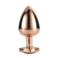 Анальна пробка з серцем GLEAMING LOVE ROSE GOLD PLUG LARGE
