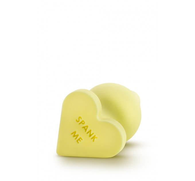 Анальний плаг PLAY WITH ME CANDY HEART SPANK ME YELLOW