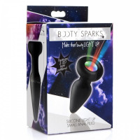 Анальная пробка S с подсветкой Booty Sparks, черная