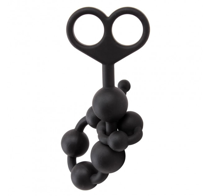 Анальная цепочка Chisa Black Mont Silicone черная